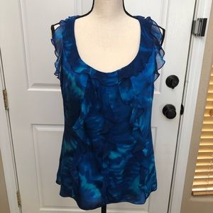 WHBM Ladies silky top with small ruffles